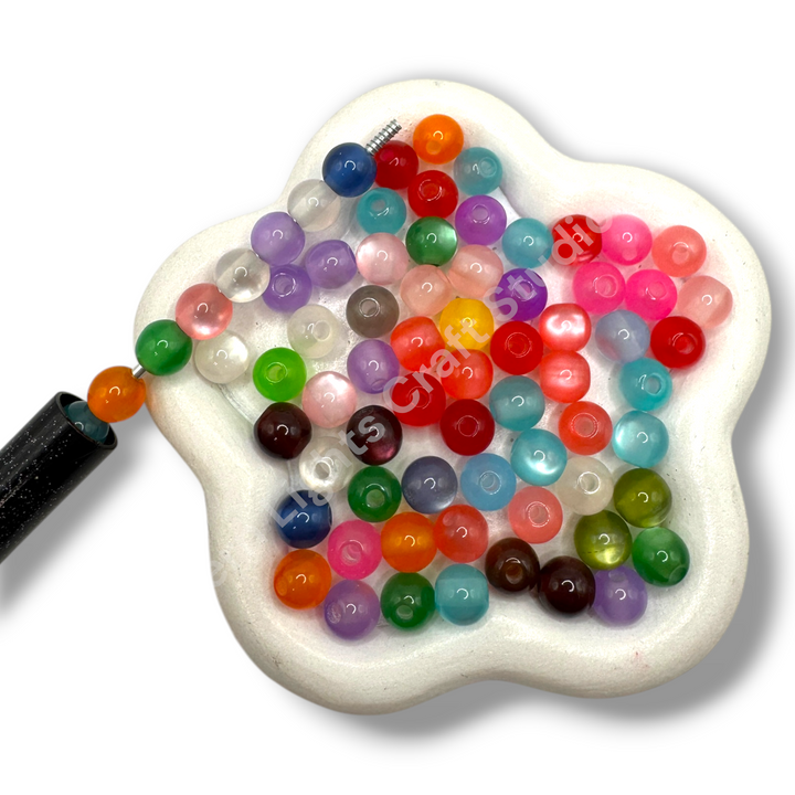 Cat Eye 8mm Resin Bead Mix -50pc. Mix
