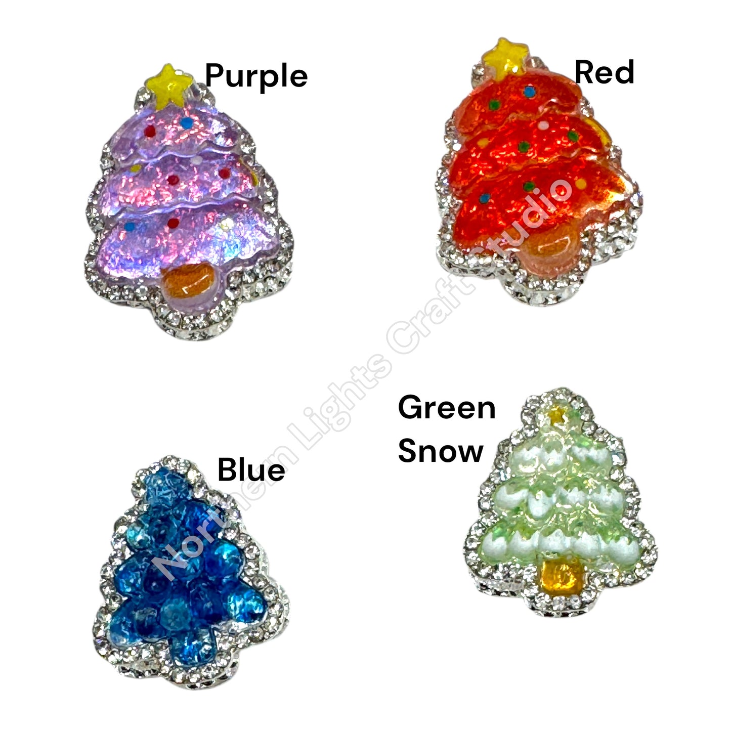 Metal Alloy Christmas Bling Beads - 1pc choose style