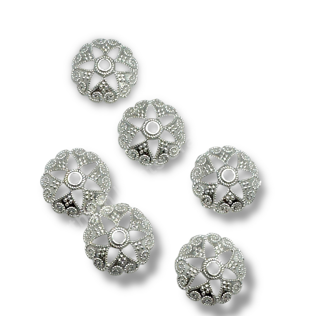 Metal Heart Lattice 16mm Bead Cap  - 20pc.