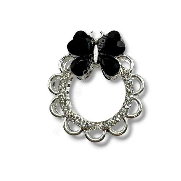 Metal Alloy Bow Wreath Round Bead - 1 pc.