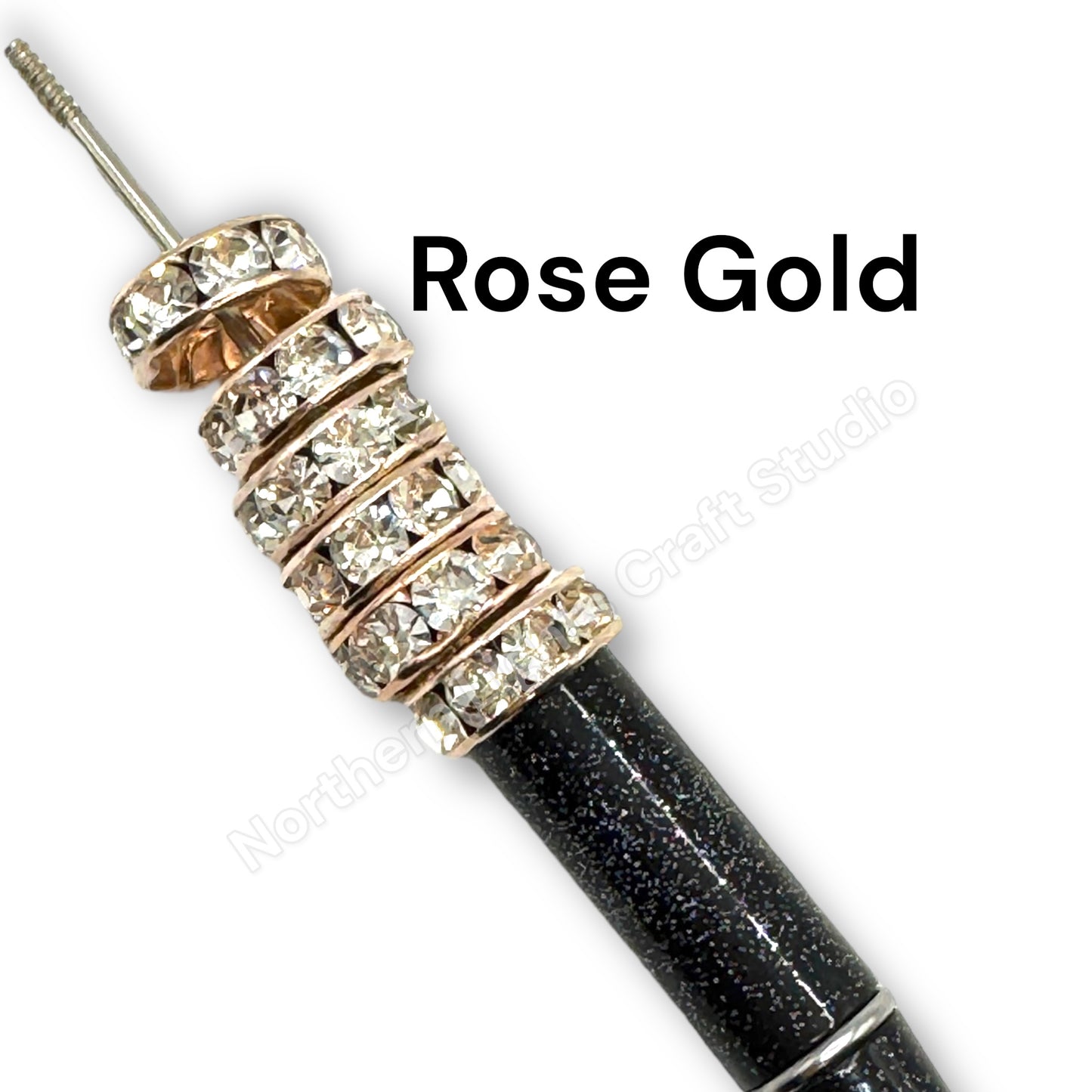 15mm Large Hole Rhinestone Spacers - 10 pc.