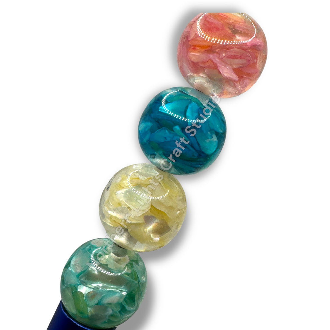 Acrylic 16mm Shell Fragment Beads - 20pc.