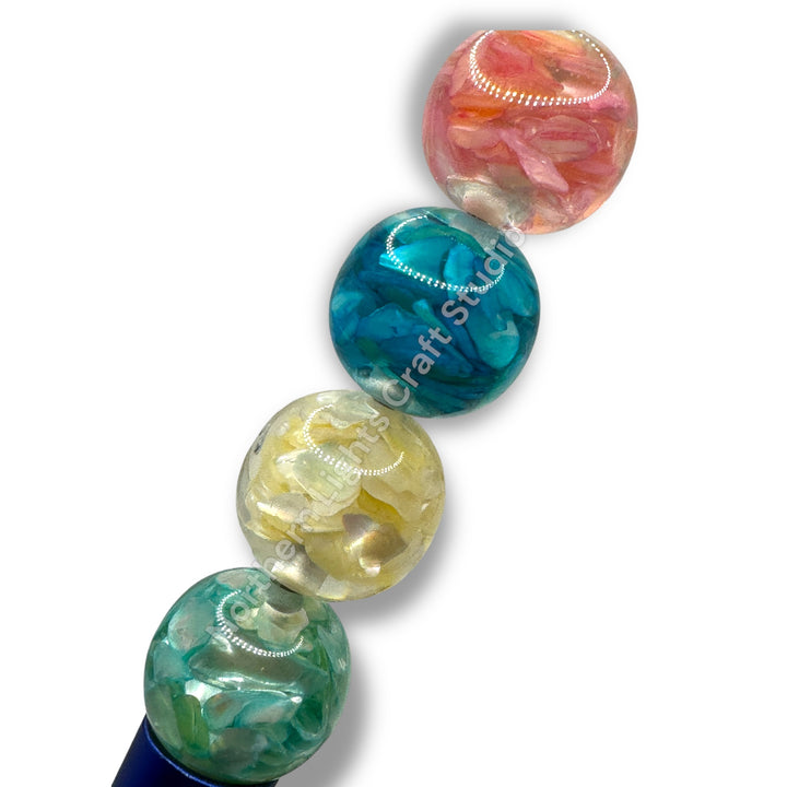 Acrylic 16mm Shell Fragment Beads - 20pc.