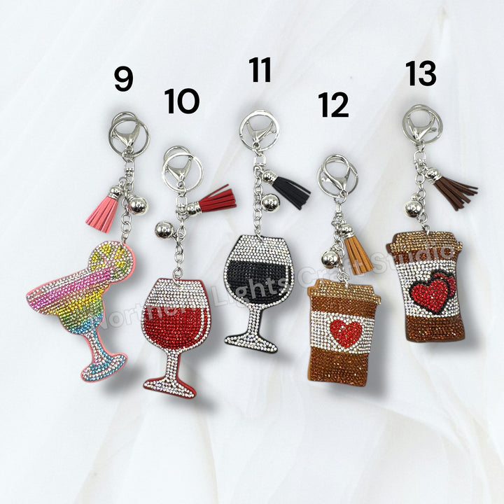 Rhinestone Purse Charm Keychains for DIY