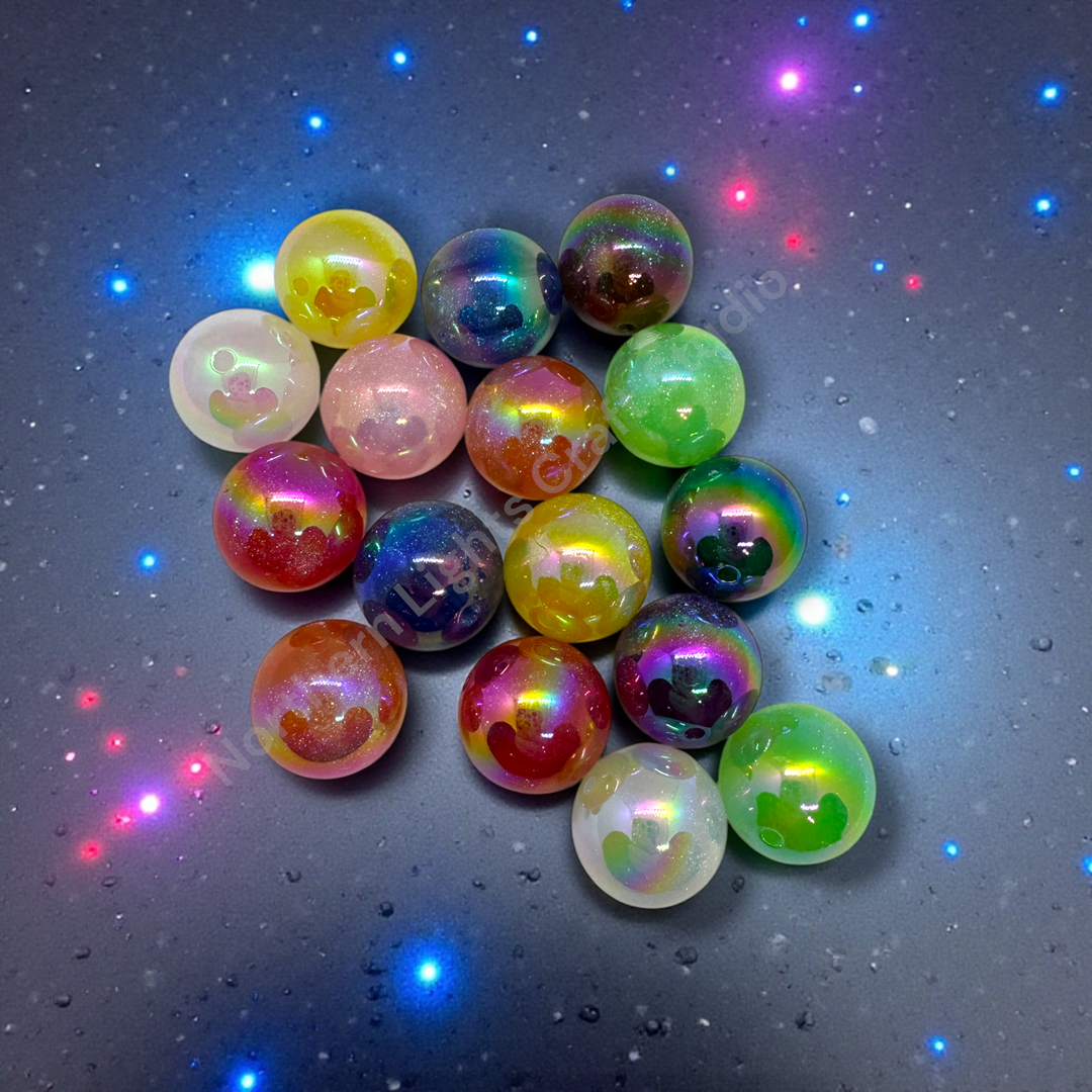 Glitter Starfall Galaxy 20mm Beads -10pc.