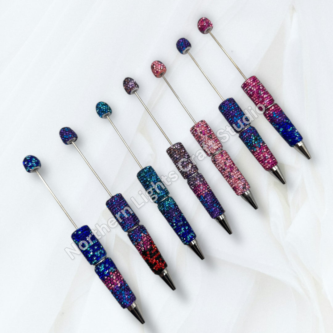Aurora Borealis Rhinestone Beadable Pen Blank Collection