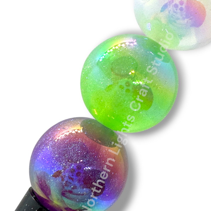 Glitter Starfall Galaxy 20mm Beads -10pc.