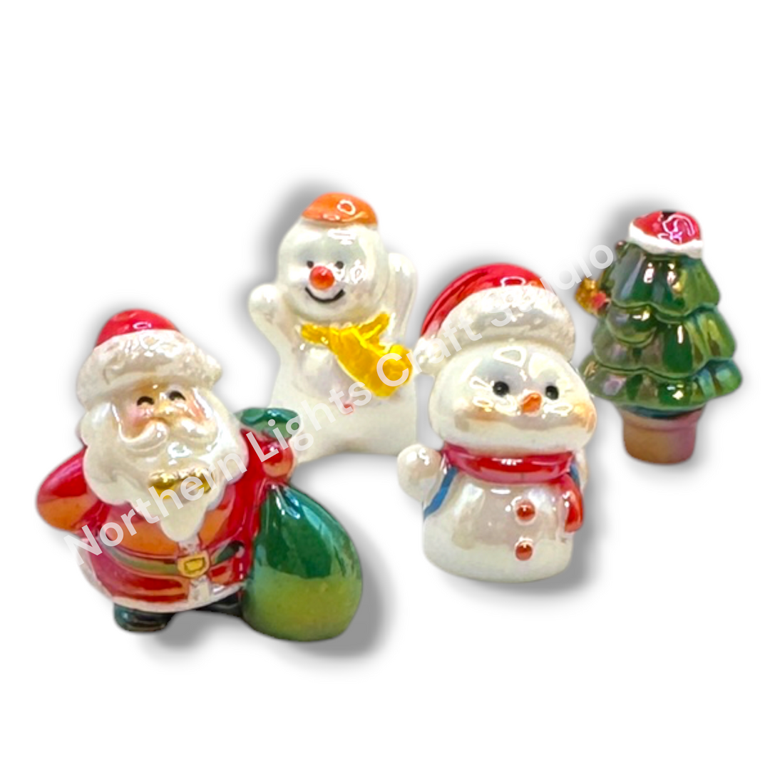 Christmas UV Figure Beads -5pc. Mix