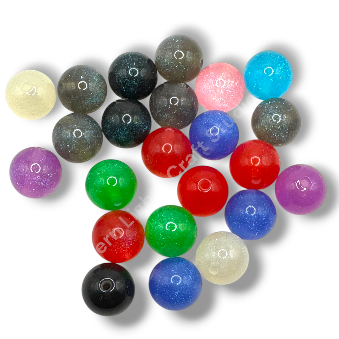 Starlight 16mm Glitter Bead Mix- 20pc.