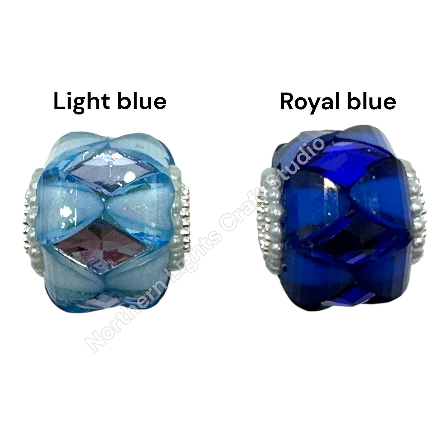Diamond Accent Heart Beads - 1pc.