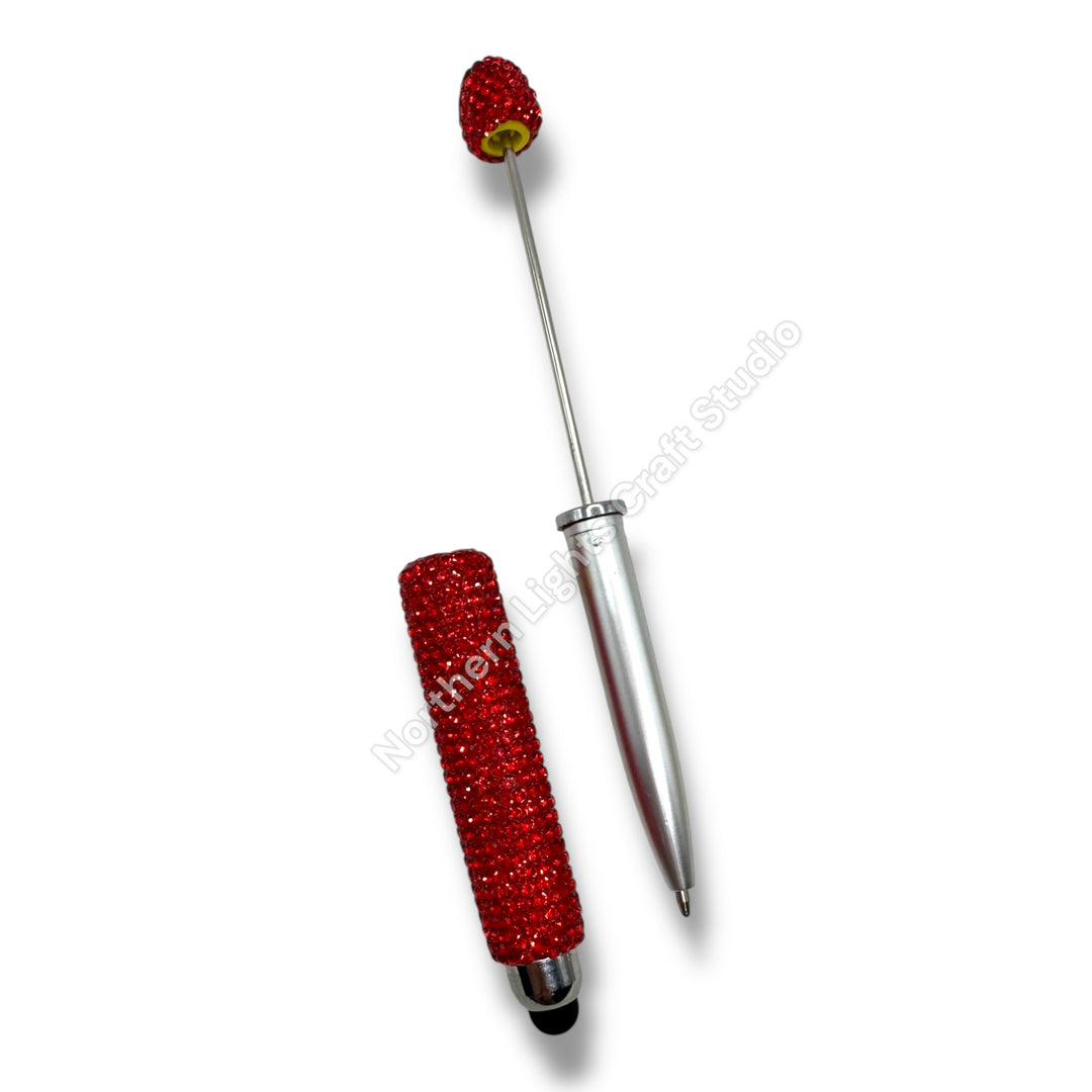 Beadable Rhinestone Stylus Pen - Solid or AB Multi-1pc.