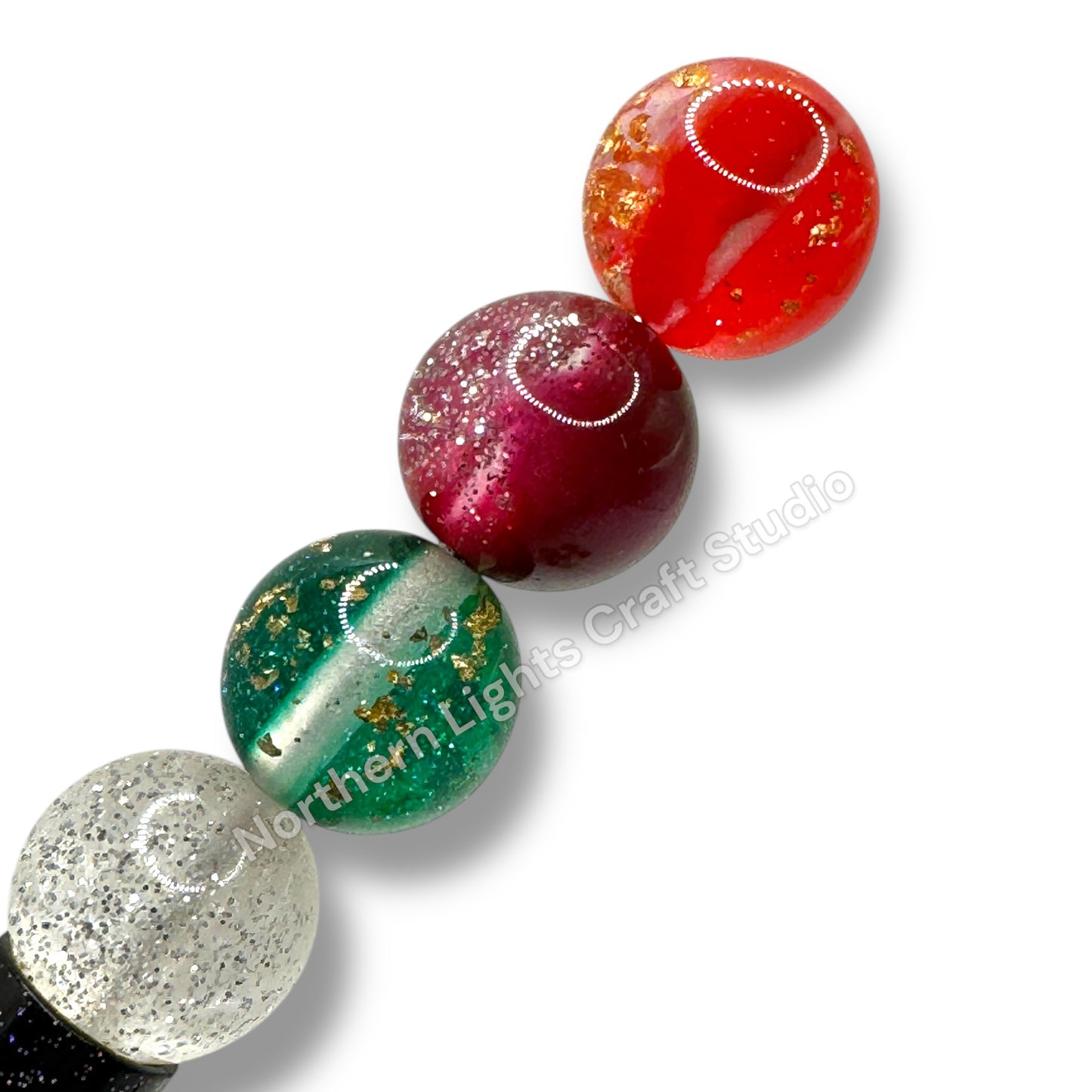 Cranberry Christmas 16mm Bead - 20 pc. Mix