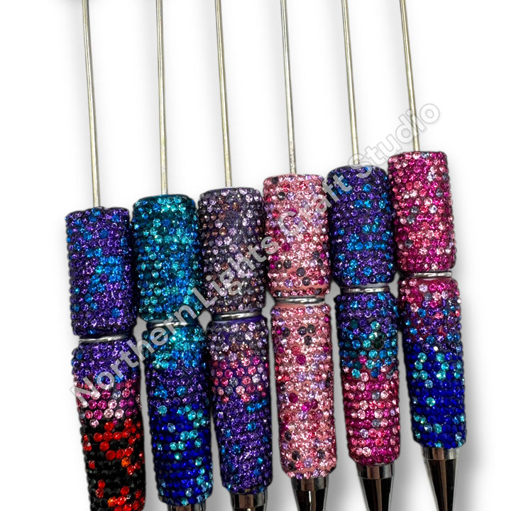 Aurora Borealis Rhinestone Beadable Pen Blank Collection