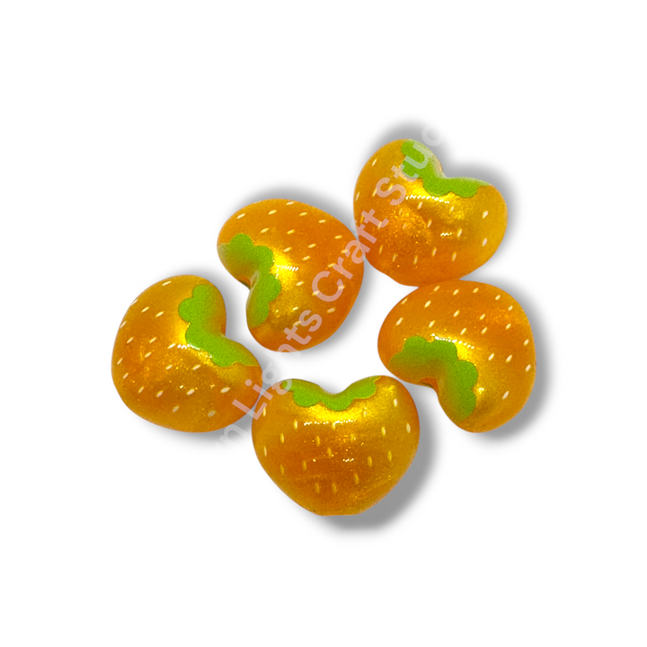 Bright Color Strawberry Galaxy Glitter Acrylic Beads - 20 pc. Mix
