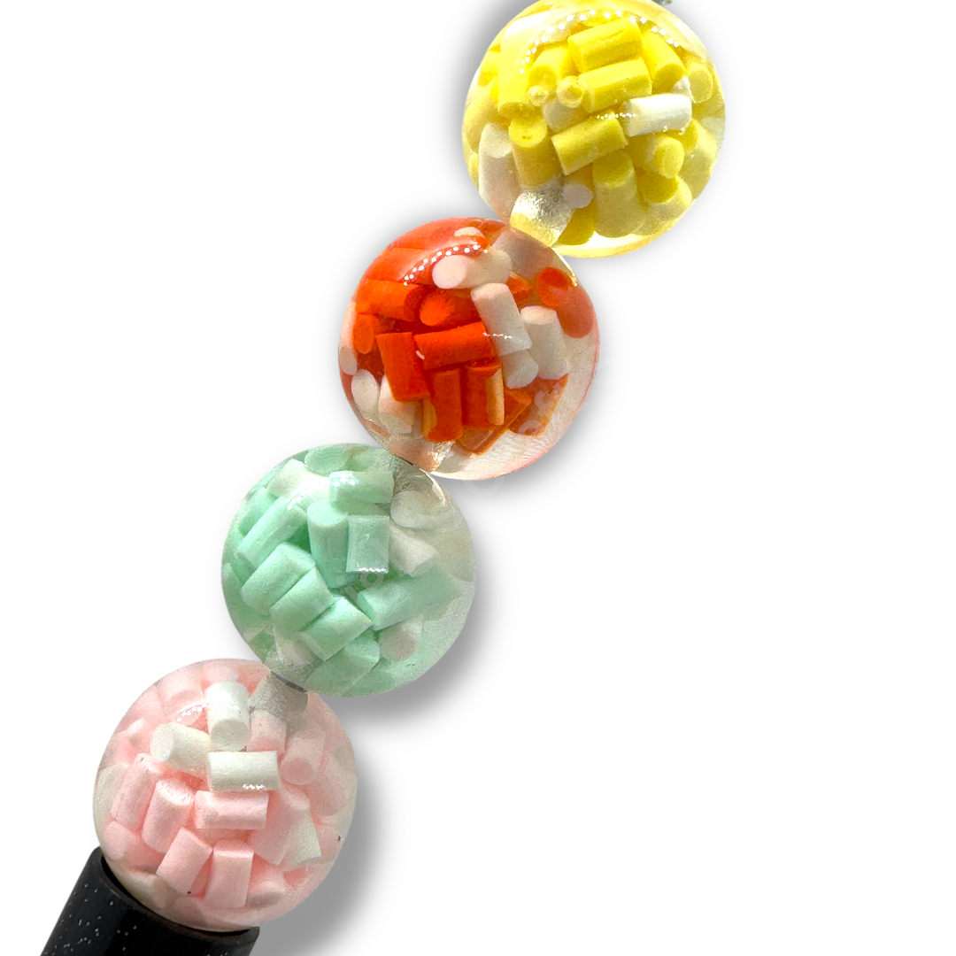 Luminous Sprinkle Confetti 16mm Luxury Resin Bead Mix - 10 pc.