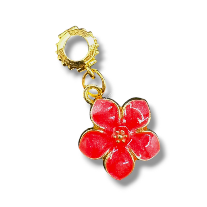 Enamel Gold Flower Charm with Bail -10pc. Mix