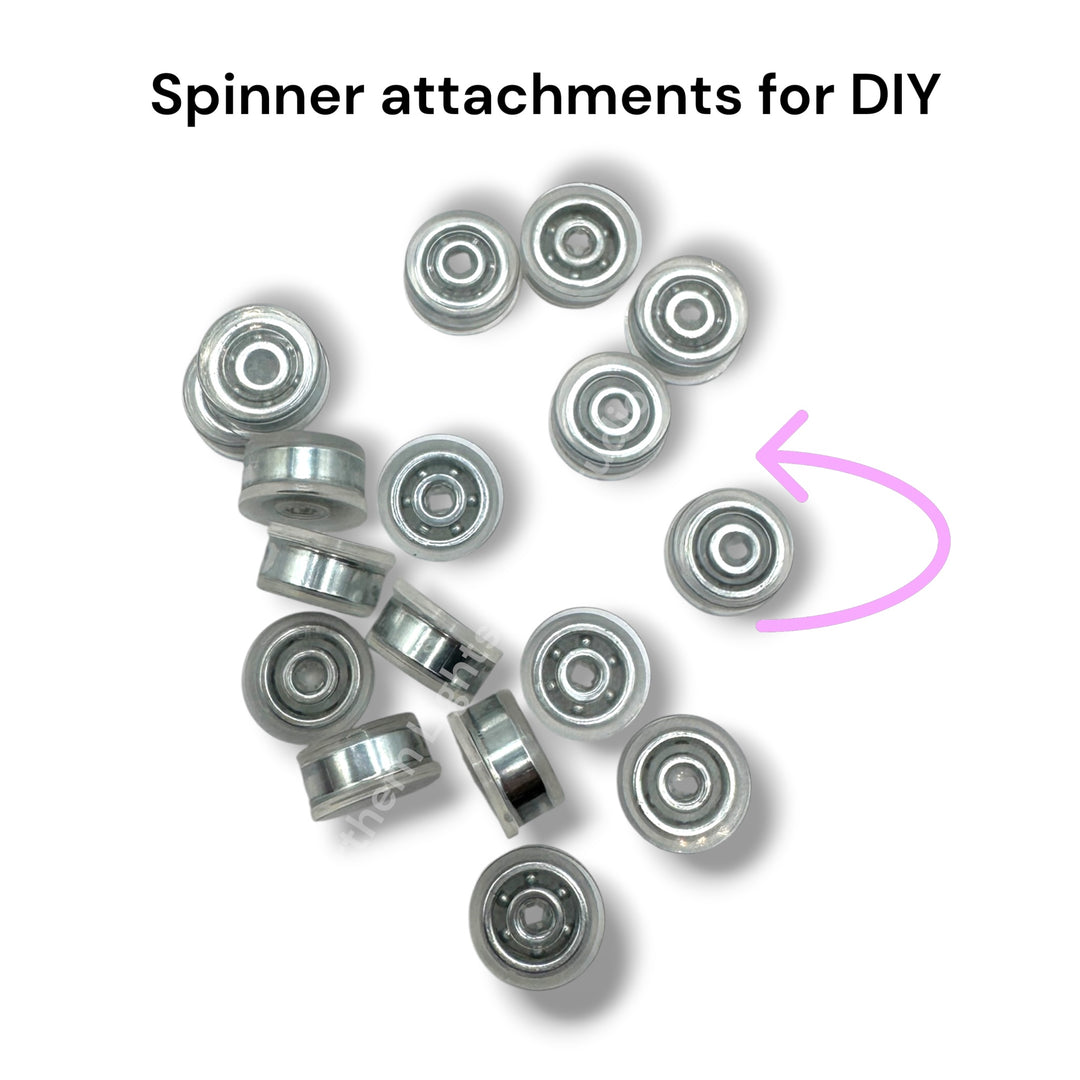 Transparent 12mm Spinner for DIY - 10pc.