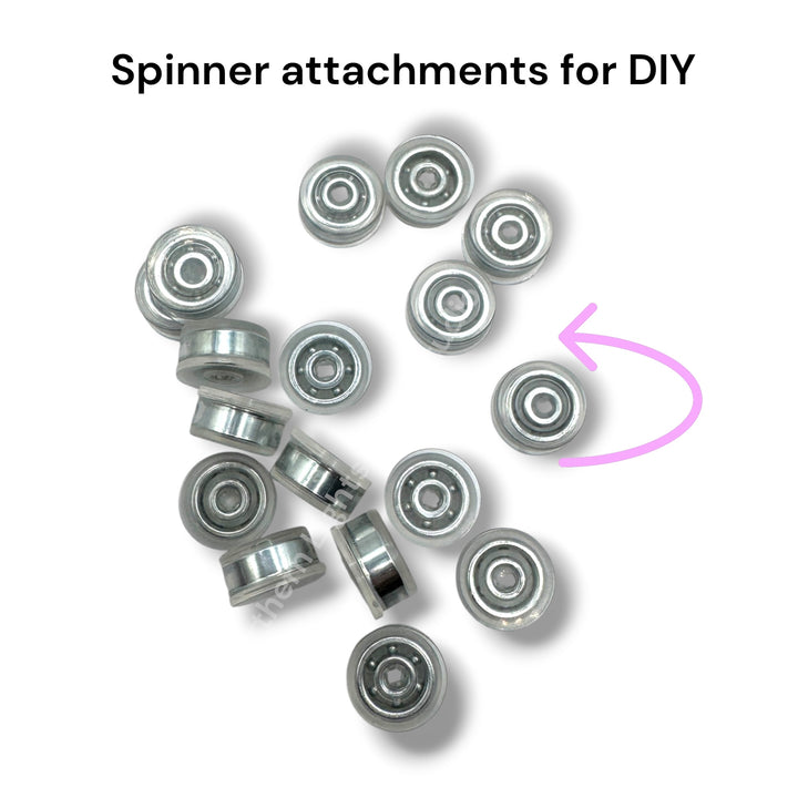 Transparent 12mm Spinner for DIY - 10pc.