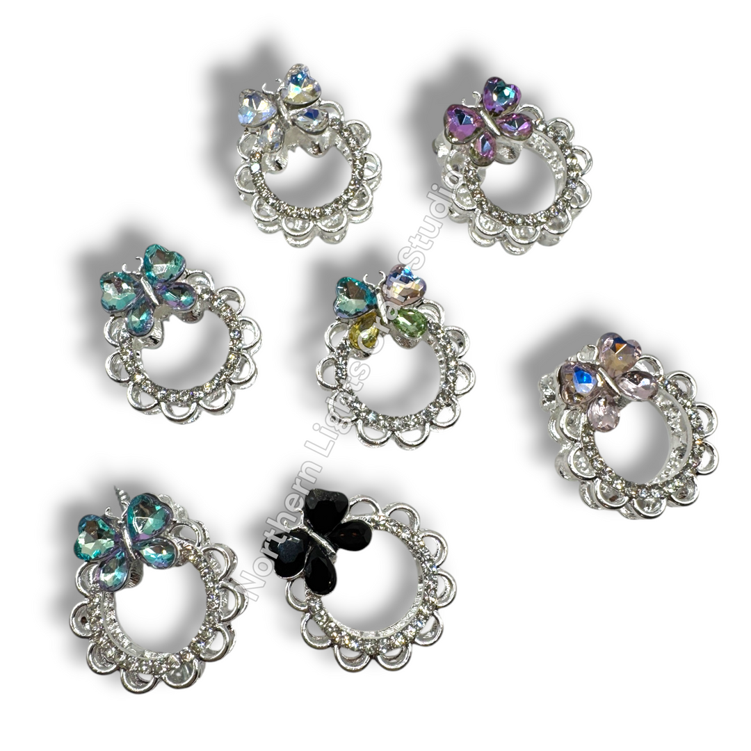 Metal Alloy Bow Wreath Round Bead - 1 pc.