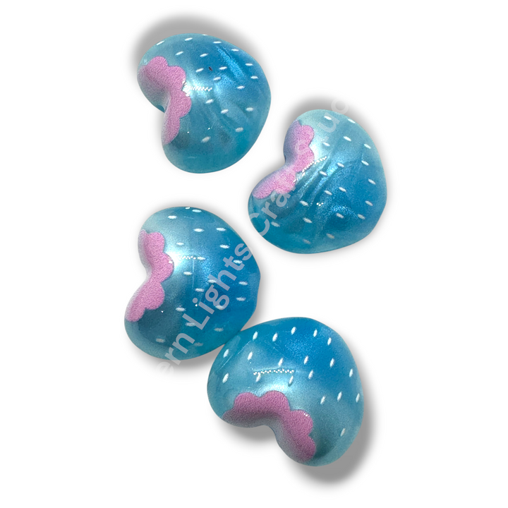 Bright Color Strawberry Galaxy Glitter Acrylic Beads - 20 pc. Mix