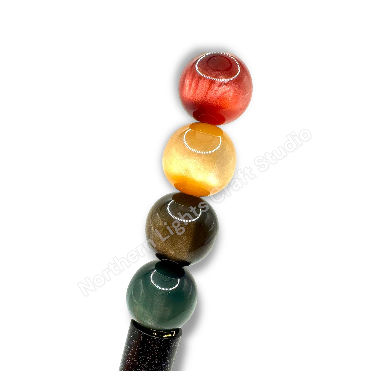 Shiny Cat's Eye Warm Color Bead Mix -16mm - 20pc