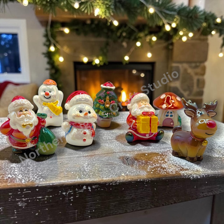 Christmas UV Figure Beads -5pc. Mix