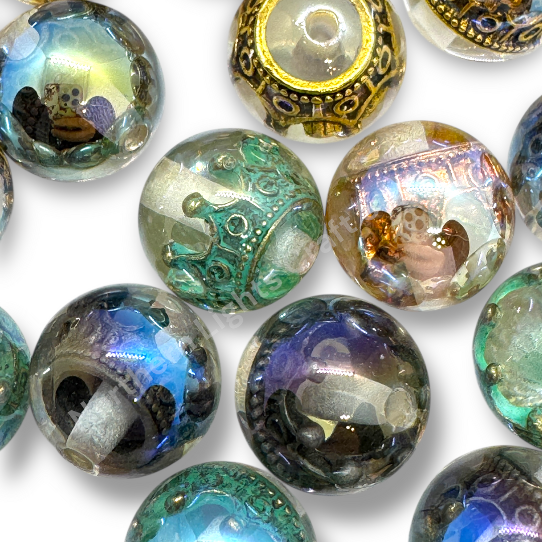 Crown UV Luxury 16mm Resin Bead Mix -20 Pieces