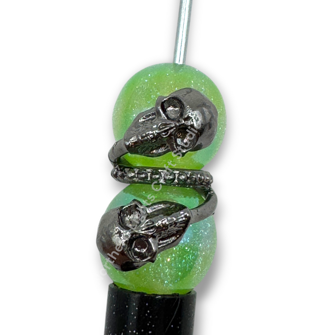 Skull Bead Wrap Spacer -5pc. READ DESCRIPTION!