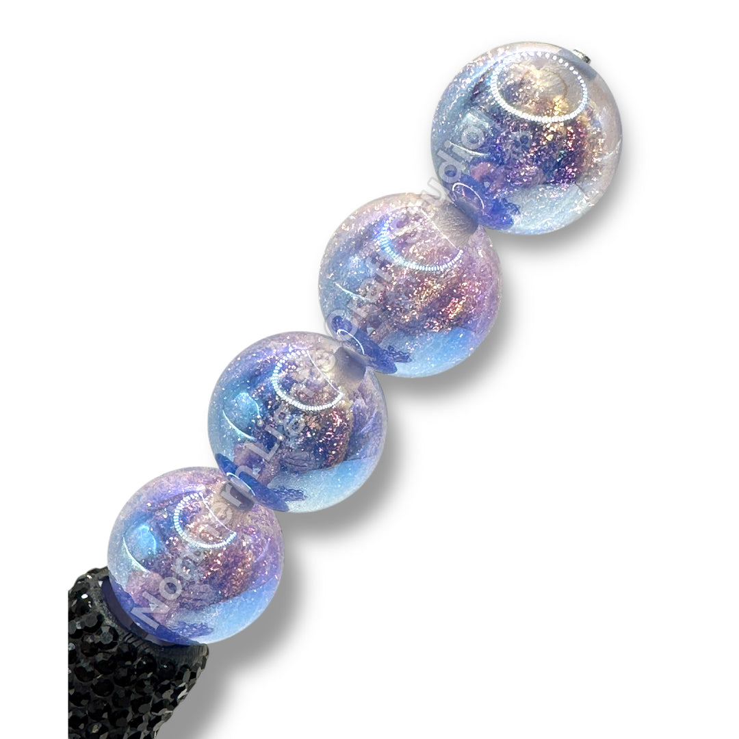 Starburst Premium Glitter Luminous 16mm Beads -10pc.