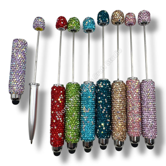 Beadable Rhinestone Stylus Pen - Solid or AB Mix-1pc.
