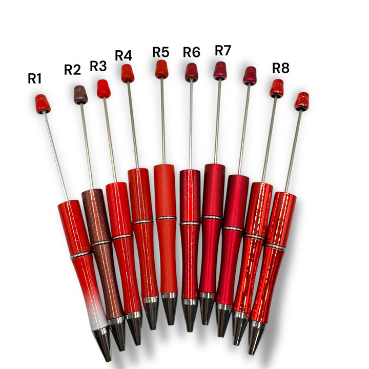 Plastic Beadable Pens Variety or Solid Colors - 10 pc. packs