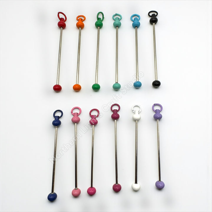 Beadable Metal Keychain Bars - 10 pcs.