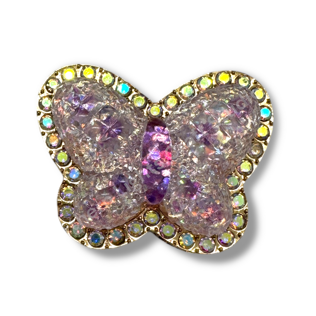 Metal Alloy Jelly Glitter Butterfly - 1pc.