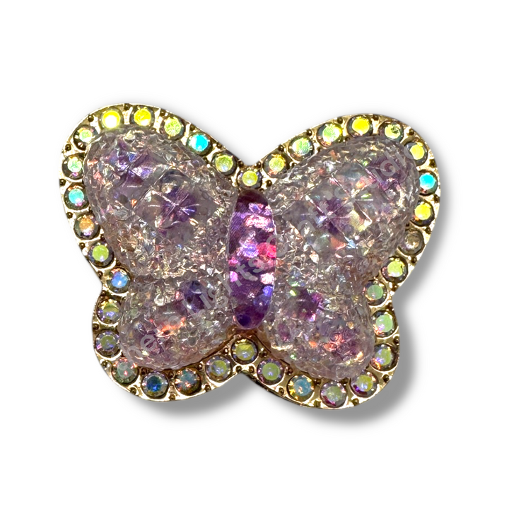 Metal Alloy Jelly Glitter Butterfly - 1pc.