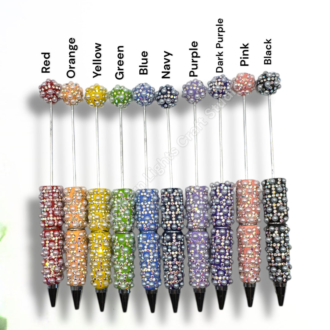 Beadable Pearl and Rhinestone Pens