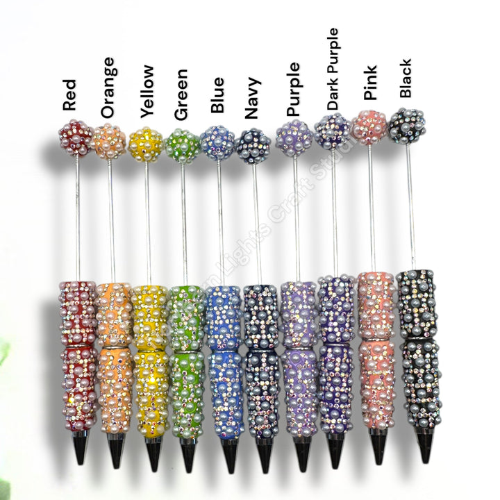 Beadable Pearl and Rhinestone Pens