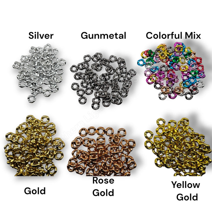 Metallic Finish Acrylic Wavy Spacer 16mm - Choose Color - 50 pcs