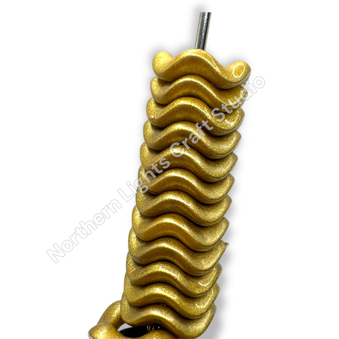Gold Pearl Finish Wavy Spacer 16mm - 50 pcs.