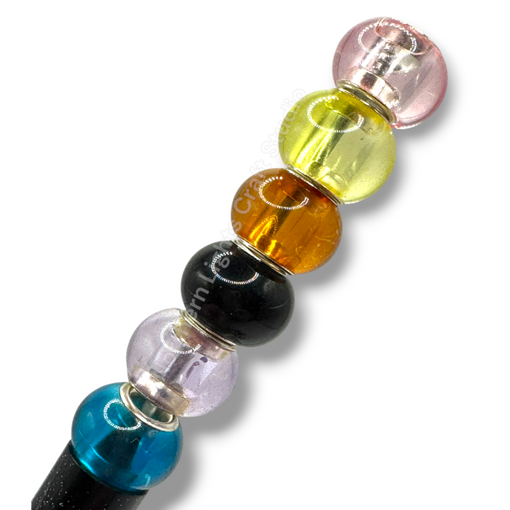 Glass Wheel Spacer 14mm Beads -25pc. Mix
