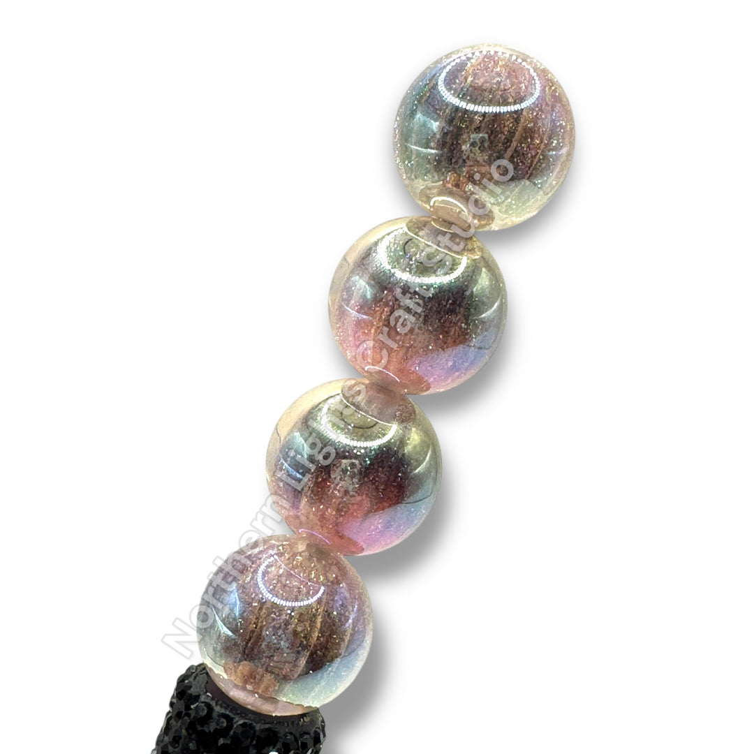 Starburst Premium Glitter Luminous 16mm Beads -10pc.