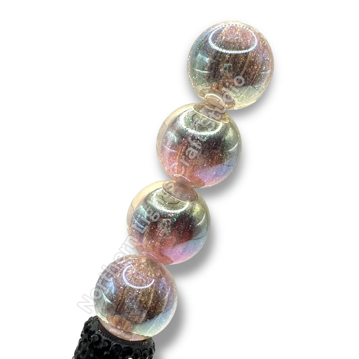 Starburst Premium Glitter Luminous 16mm Beads -10pc.