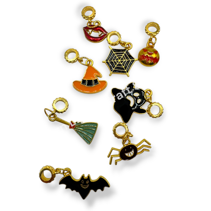 Metal Hallowen Theme Charms with Bail -10pc. Mix