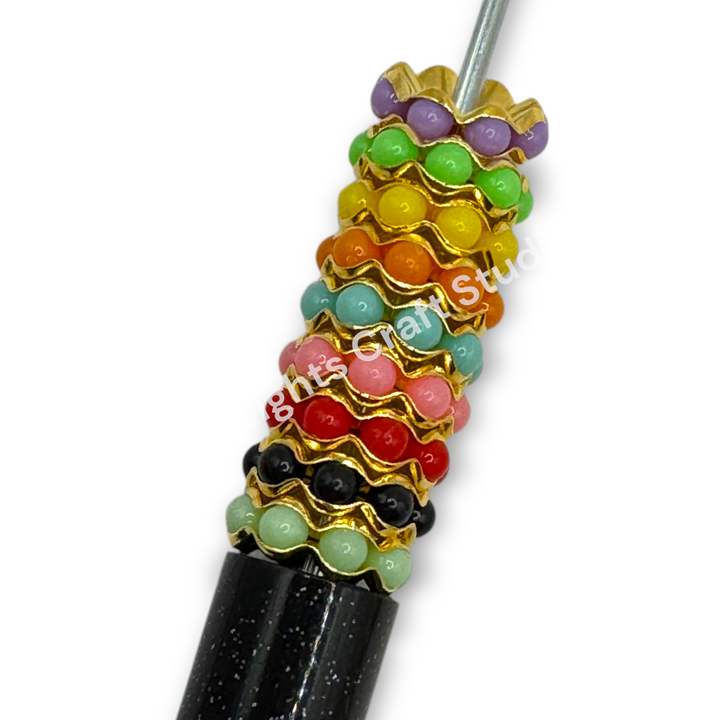 Metal Colorful Wavy 12mm Spacers - 30 pc. Mix