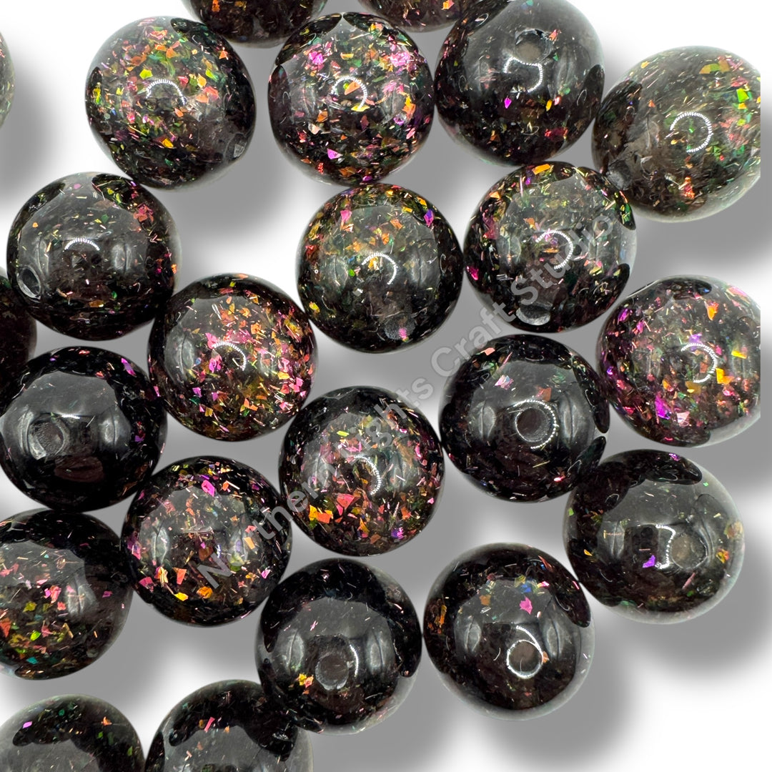 Irridescent Purple Flake 16mm Bead - 20pc.