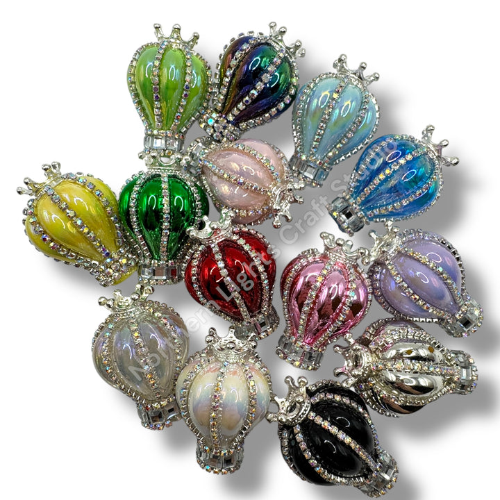 Rhinestone Bling Acrylic Balloon Beads
