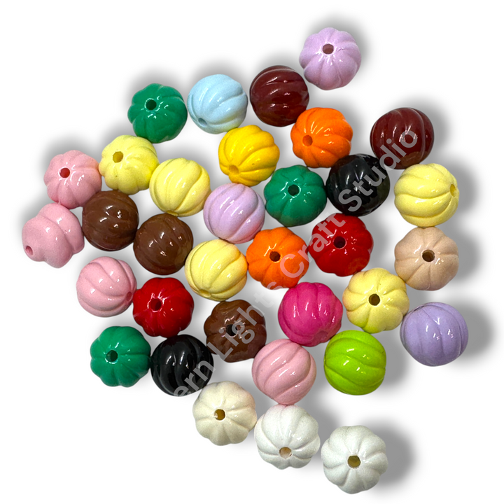 Pumpkin 16mm Acrylic Beads -20pc. Mix