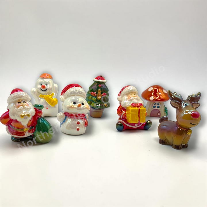 Christmas UV Figure Beads -5pc. Mix