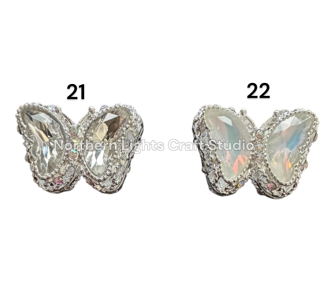 Metal Butterfly Beads 20mmx28mm