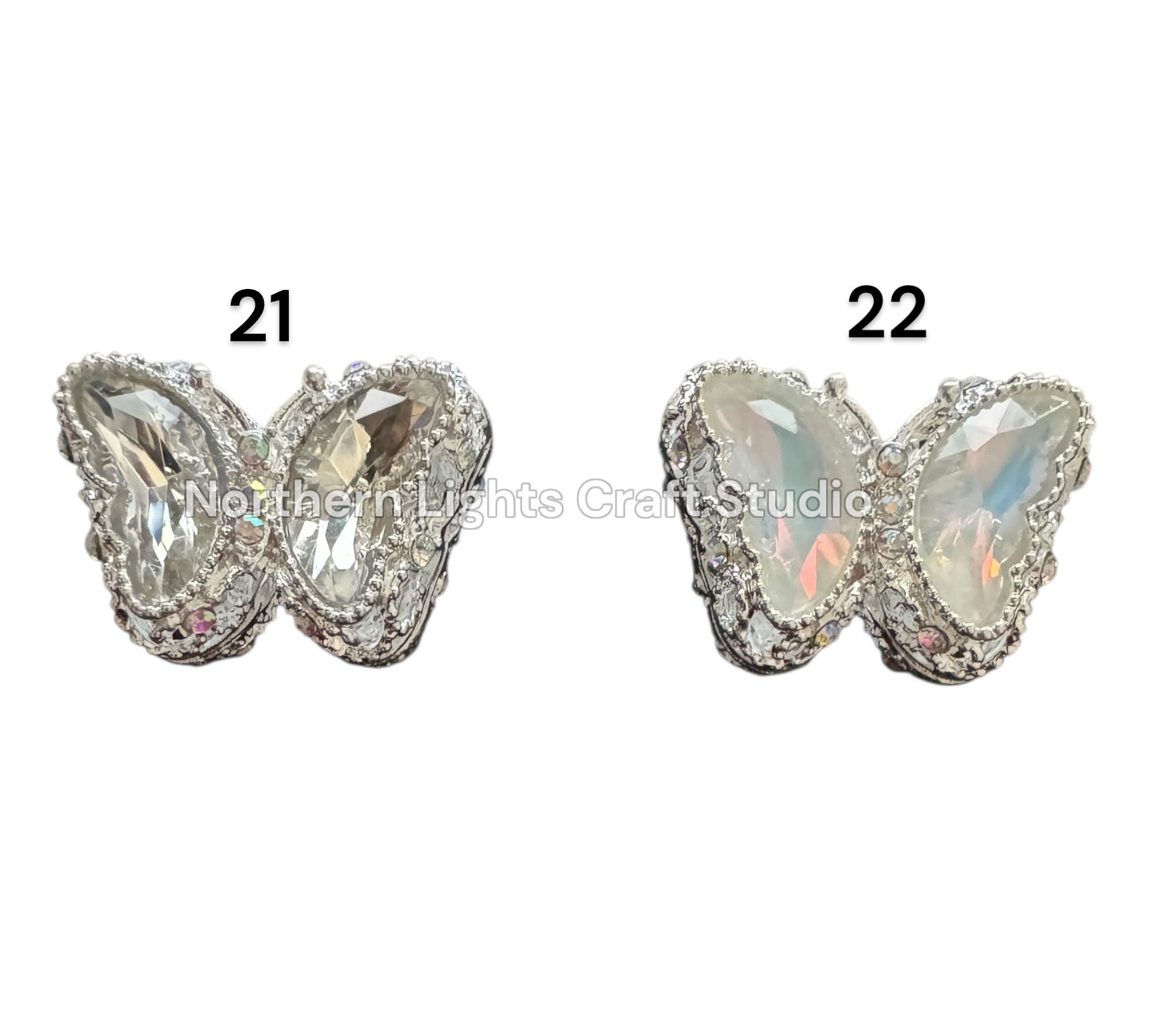 Metal Butterfly Beads 20mmx28mm
