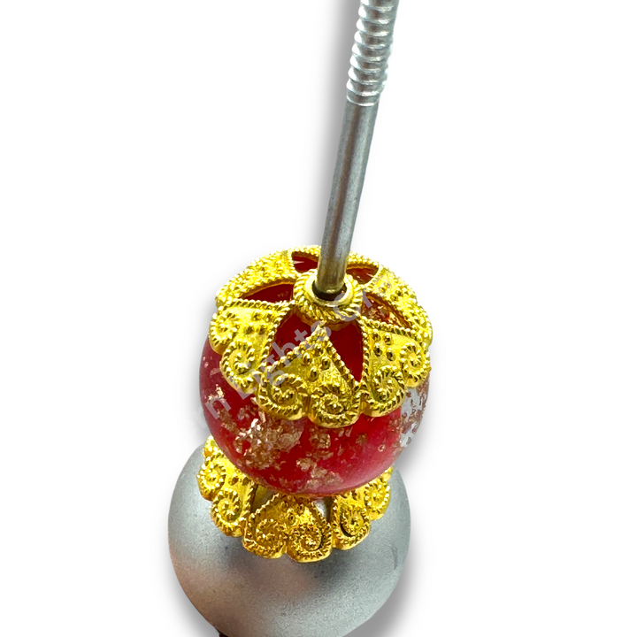 Metal Heart Lattice 16mm Bead Cap  - 20pc.